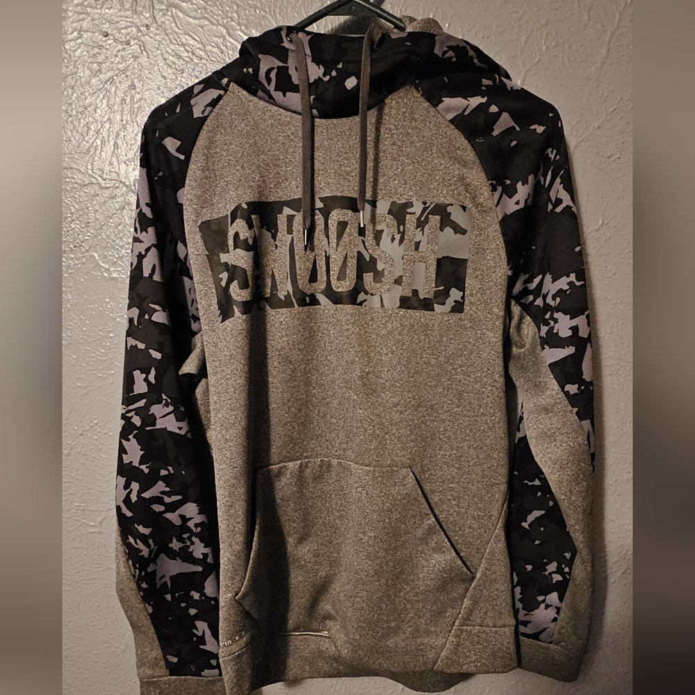 Men's Gray and Black Hoodie